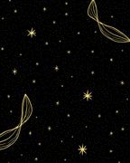 Golden Starry Night Whirls Rug