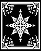 Monochromatic Geometric Starburst Design Rug