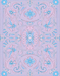Floral Art Nouveau Inspired Pattern Rug