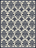 Classic Floral Damask Pattern Rug