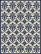 Classic Floral Damask Pattern Rug