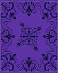 Bold Floral Symmetry Purple Rug
