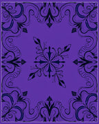 Bold Floral Symmetry Purple Rug