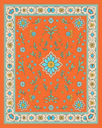 Vibrant Floral Garden Inspired Design Rug