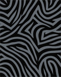 Monochrome Abstract Zebra Pattern Rug