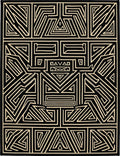 Bold Black Geometric Tribal Rug