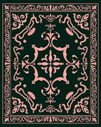 Chic Floral Damask With Swirls Rug