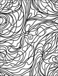 Abstract Black White Swirls Pattern Rug
