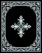 Ornate Filigree Floral Scrollwork Pattern Rug