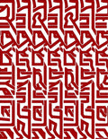 Red Abstract Geometric Pattern Rug