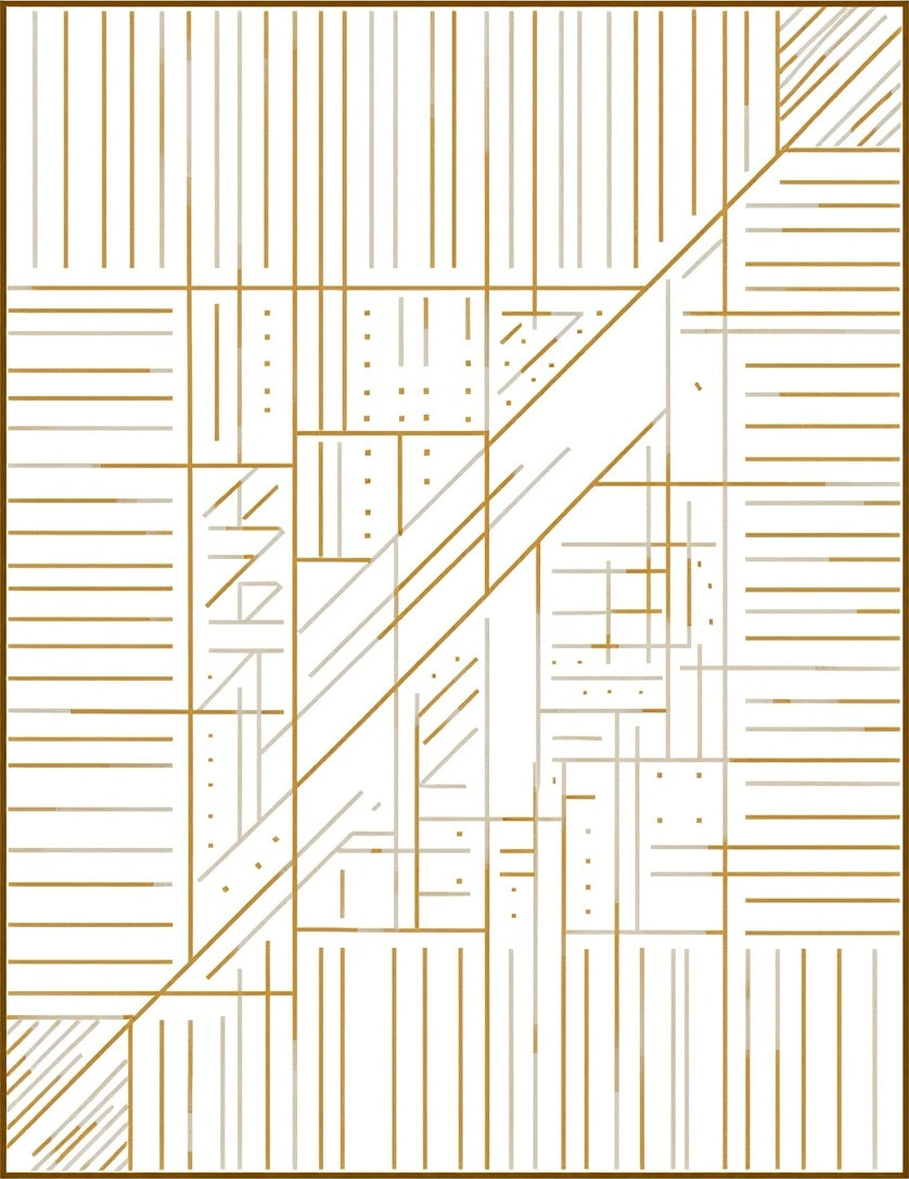 Geometric Lines Abstract Design Rug