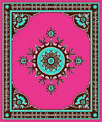 Vibrant Floral Pink Mandala Design Rug