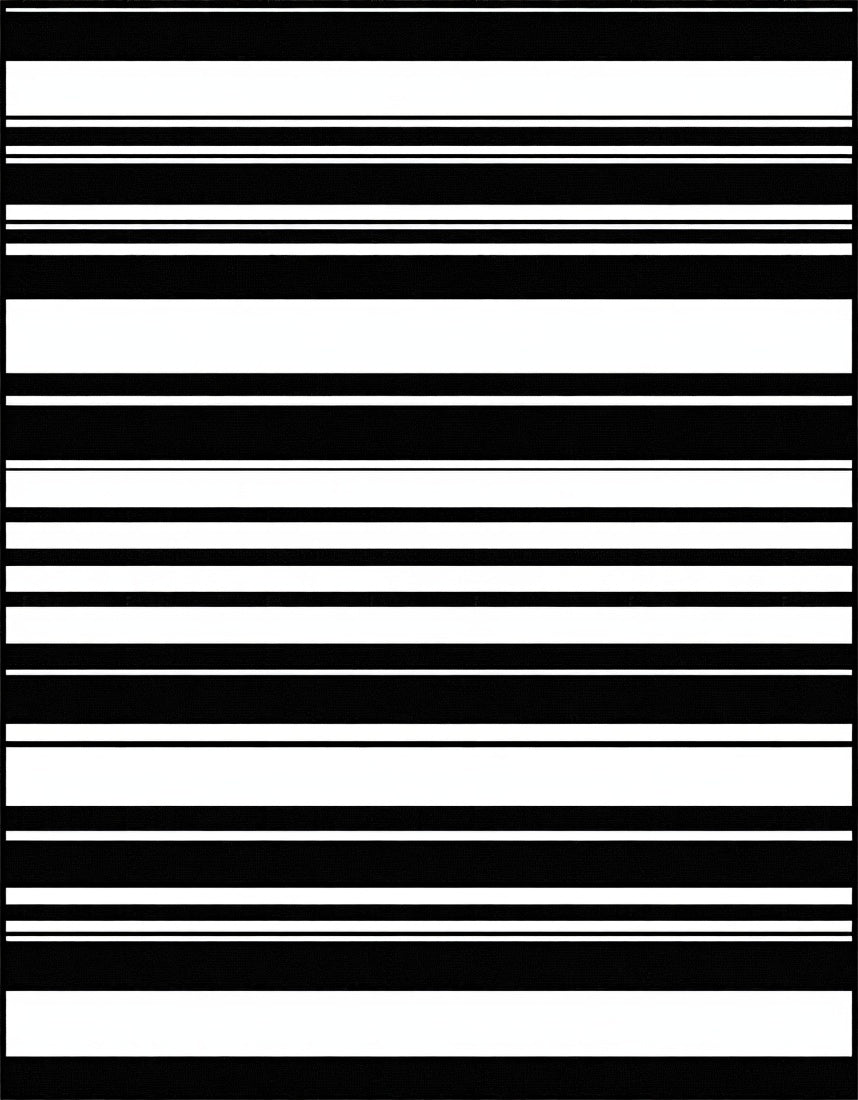 Bold Horizontal Strips Design Rug