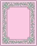 Art Nouveau Floral Vine Border Rug