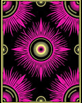Vibrant Pink Sunburst Mandala Design Rug