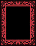Ornate Floral Border Design Rug