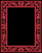 Ornate Floral Border Design Rug