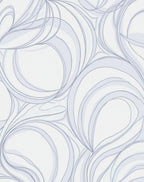 Abstract Swirls Light Blue Pattern Rug