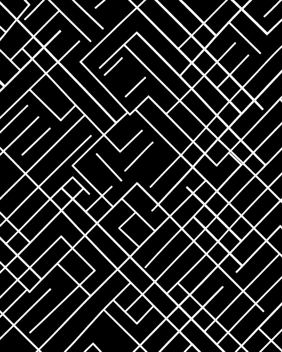 Abstract Geometric Network Pattern Rug