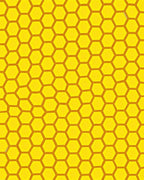 Golden Honeycomb Geometric Pattern Rug