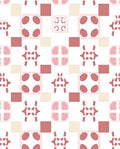 Art Deco Pink Geometric Pattern Rug