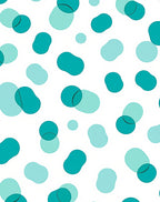 Teal Aqua Droplet Pattern Rug