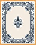 Elegant Flourish Cream Navy Rug