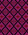 Plum Maroon Geometric Lattice Pattern Rug