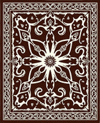 Intricate Paisley Floral Lattice Design Rug