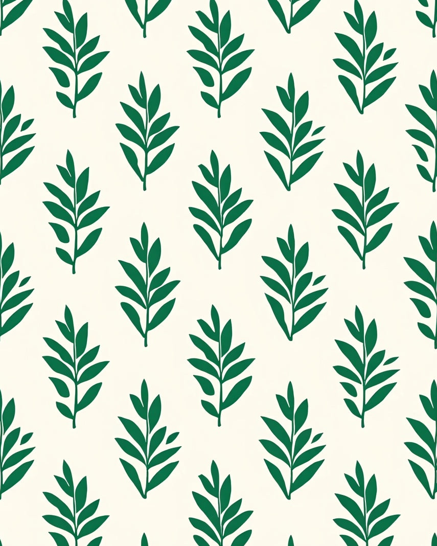 Botanical Branch Patterned Cream Rug