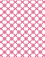 Pretty Pink Floral Lattice Pattern Rug