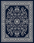 Intricate Floral Symmetry Pattern Rug