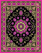 Ornate Floral Mandala Pattern Rug