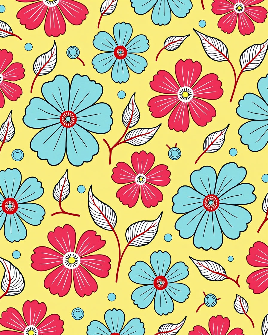 Vibrant Floral Pattern In Yellow Rug