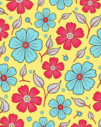 Vibrant Floral Pattern In Yellow Rug