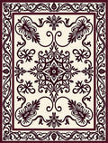 Classic Floral Medallion Border Design Rug