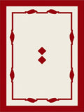 Classic Red Diamond Border Rug