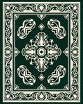 Ornate Floral Border Centerpiece Design Rug