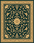 Vintage Floral Patterned Golden Rug