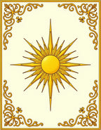 Radiant Sun Celestial Border Design Rug