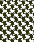 Abstract Dark Green Wave Pattern Rug