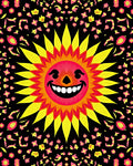 Happy Sun Floral Pattern Design Rug