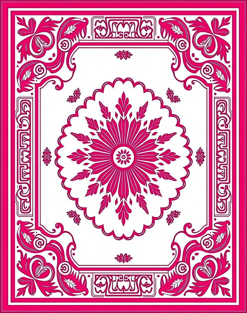 Exotic Floral Medallion Design Rug