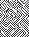 Abstract Geometric Maze Pattern Rug