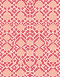 Coral Peach Abstract Lattice Pattern Rug