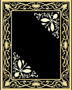 Elegant Floral Border Design Rug