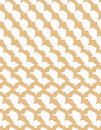 Caramel White Stylized Geometric Pattern Rug
