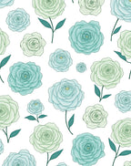 Soft Rose Floral Pattern Rug