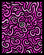 Bold Pink Swirl Pattern Rug
