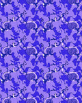 Abstract Floral Pattern in Cool Tones Rug
